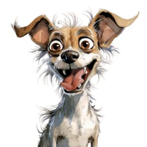 Chien qui semble fou