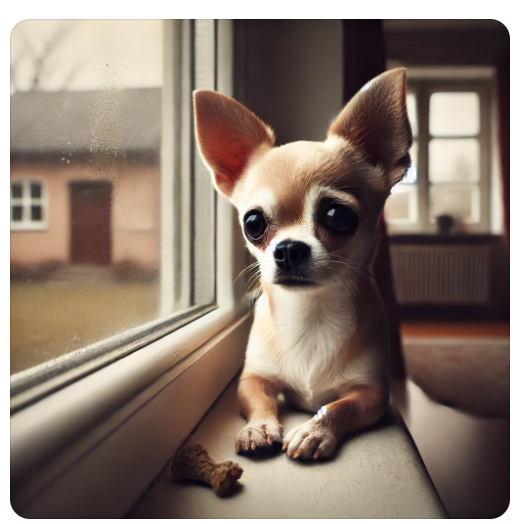 chien inquiet.