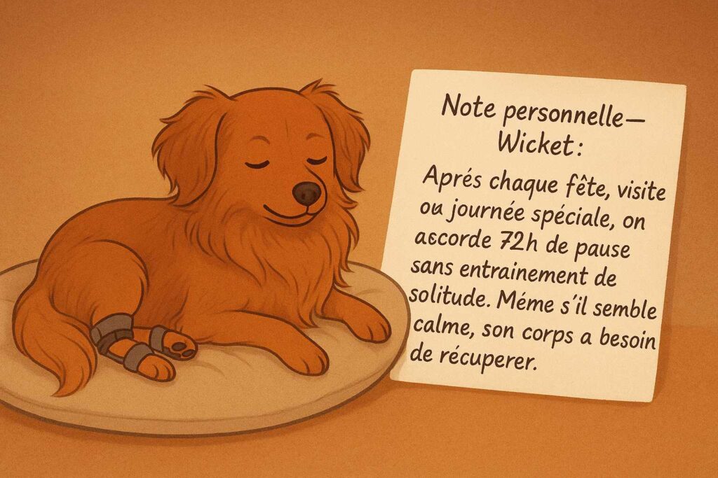 L’importance d’un temps d’arrêt après un stress : quand faire une pause dans l&rsquo;entraînement contre l’anxiété de séparation ?