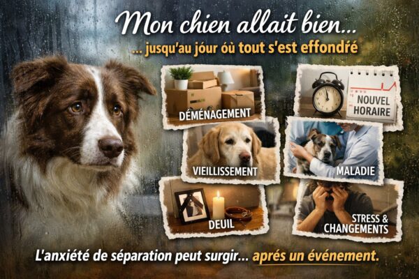 chien anxieux après évenement
